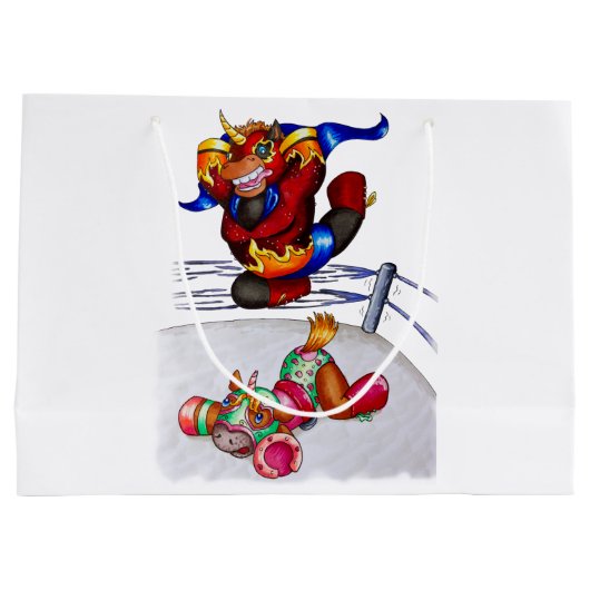 Luchadores Große Geschenktüte (Rückseite)