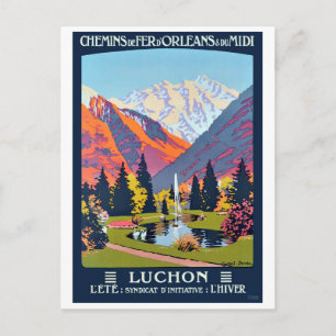 Luchon, Spa-Zentrum, Frankreich, Vintage-Reise Postkarte