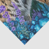 Luchs bei Sonnenaufgang durch Wasserfall Seidenpapier (Ausschnitt)