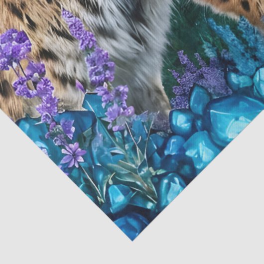 Luchs bei Sonnenaufgang durch Wasserfall Seidenpapier (Ausschnitt)