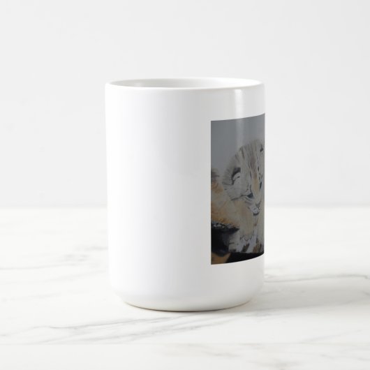Luchs-CUBpastellmalerei-Grafik-Tasse Kaffeetasse (Mittel)