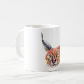 Luchs, der Tasse zeichnet (Vorderseite Links)