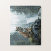 Luchs im Landschaftlichen Wildnis Puzzle (Vertikal)