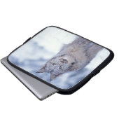 Luchs im Schnee im Vorland Laptopschutzhülle (Vorne Knopf)