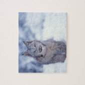 Luchs im Schnee im Vorland Puzzle (Vertikal)