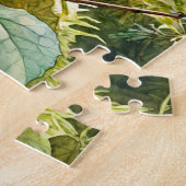 Luchs in üppig grünem Wald Puzzle (Seite)