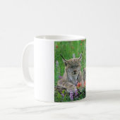 Luchs-Katze u. Kätzchen-niedliche Kaffeetasse (Vorderseite Links)