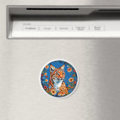 🧲 Luchs Magnet Lebendiges Orange Wildkatzengesche (In Situ (Geschirrspüler))