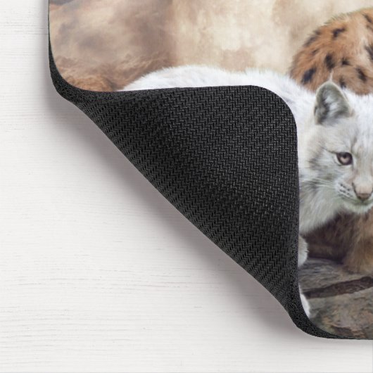 Luchs-Mond-Kunst Mousepad (Ecke)