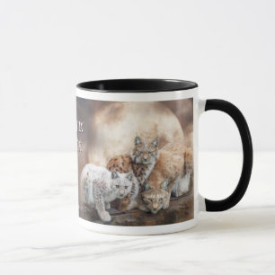 Luchs-Mond-Kunst-Tasse Tasse