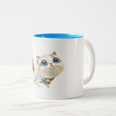 Luchs-Punkt-siamesische Zweifarbige Tasse (VorderseiteRechts)