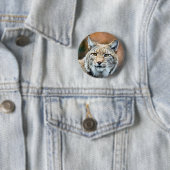 Luchs-Rotluchs-Tier-Fleischfresser-Katze Button (Beispiel)