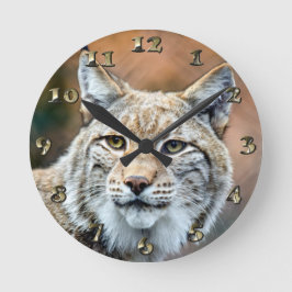 Luchs-Rotluchs-Tier-Fleischfresser-Katze Runde Wanduhr