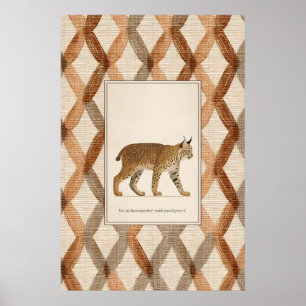 Luchs Tierillustration Poster Wilde Katze Kunst Dr