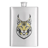 Luchs, wilde Katze Flachmann (Vorderseite)