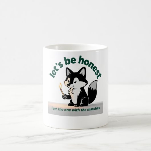 Lüchsischer Fuchs mit Streichhölzern Kaffeetasse (Mittel)