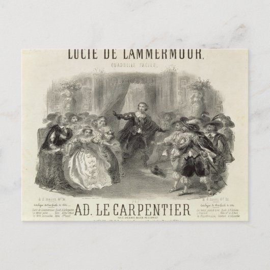 Lucia de Lammermoor' die Oper Postkarte (Vorderseite)