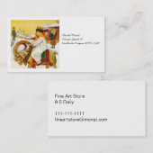 Lucia fährt die Jul-Ziege Visitenkarte (Vorne/Hinten)