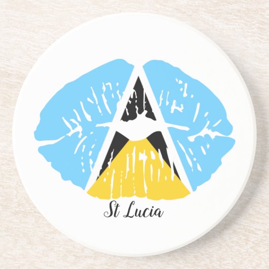 Lucia Flag Lippen   Getränkeuntersetzer (Vorne)