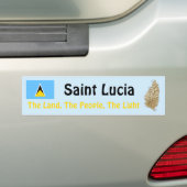 Lucia Flag und Karte Autoaufkleber (Auf Auto)