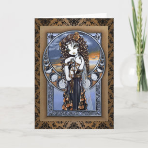 "Lucia" Gotische Blume Moon Fairy Art Grußkarte Karte