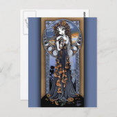 "Lucia" Gotische Blume Moon Fairy Art Postkarte (Vorne/Hinten)