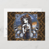 "Lucia" Gotische Blume Moon Fairy Art Postkarte (Vorne/Hinten)