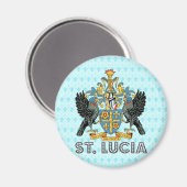 Lucia Hochwertige Wappen Magnet (Vorderseite/Rückseite)