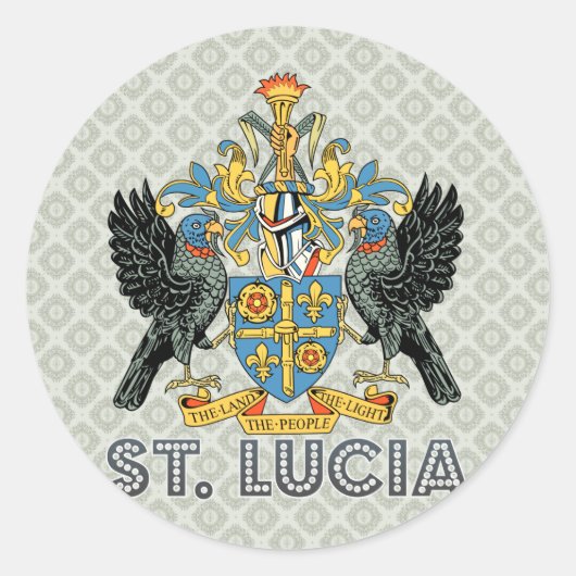 Lucia Hochwertige Wappen Runder Aufkleber (Vorderseite)