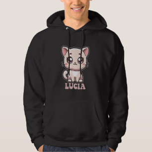 Lucia Niedlich Kitty Cat Design für Mädchen Name L Hoodie