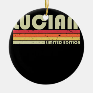 LUCIAN Gift Name Personalisiert Funny Retro Vintag Keramik Ornament
