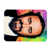 Luciano Pavarotti Colored Portrait Magnet (Horizontal)