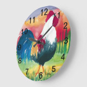 Luciano Rooster - Wall Clock Große Wanduhr (Winkel)