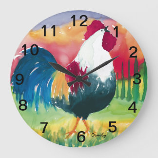Luciano Rooster - Wall Clock Große Wanduhr
