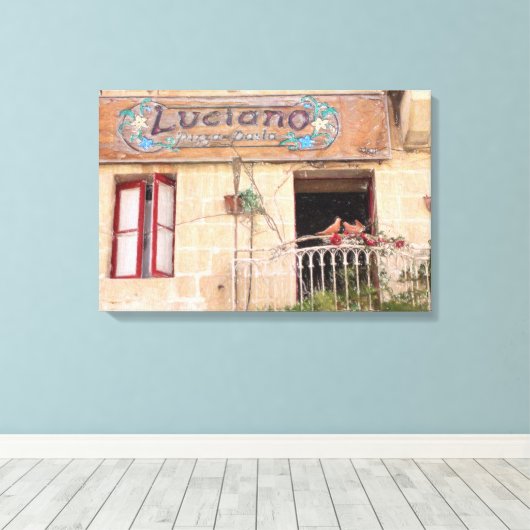 Lucianos Pizza Leinwanddruck (Insitu (Holzboden))