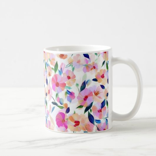 Lucid Blume floral Vibrannte Botanisch farbig Kaffeetasse (Rechts)