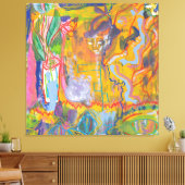 Lucid Dreamer Pink Rainbow Stretched Canvas Print Leinwanddruck (Insitu (Wohnzimmer))