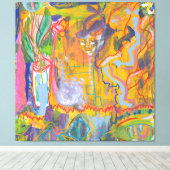 Lucid Dreamer Pink Rainbow Stretched Canvas Print Leinwanddruck (Insitu (Holzboden))