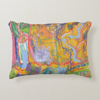 Lucid Dreamer Rosa Regenbogen Abstrakte Malerei Ku Dekokissen