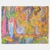 Lucid Dreamer Rosa Regenbogen Abstrakte Malerei Ku Fleecedecke (Vorderseite (Horizontal))