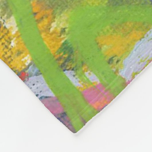 Lucid Dreamer Rosa Regenbogen Abstrakte Malerei Ku Fleecedecke (Ecke)