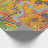 Lucid Dreamer Rosa Regenbogen Abstrakte Malerei Ku Geschenkpapier (Ecke)