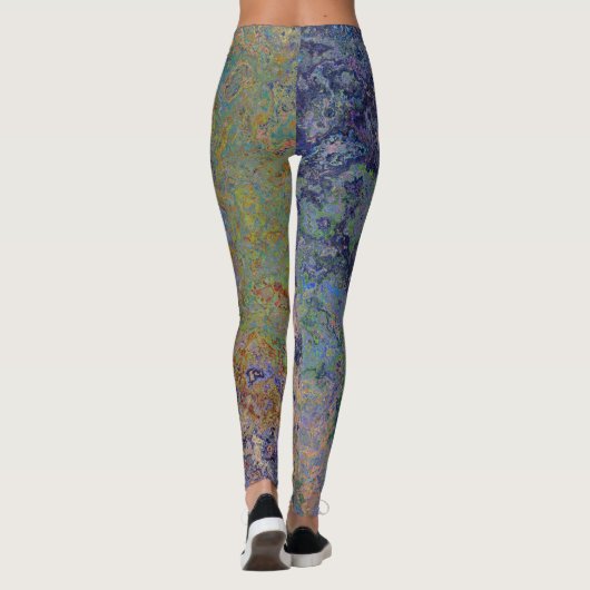 Lucid Dreams Alkohol Tinte Abstrakt Leggings (Rückseite)