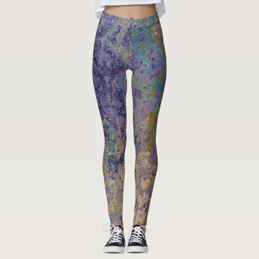 Lucid Dreams Alkohol Tinte Abstrakt Leggings (Vorderseite)
