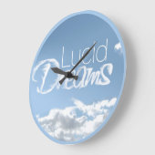 Lucid Dreams Clouds Round Wall Clock Große Wanduhr (Winkel)