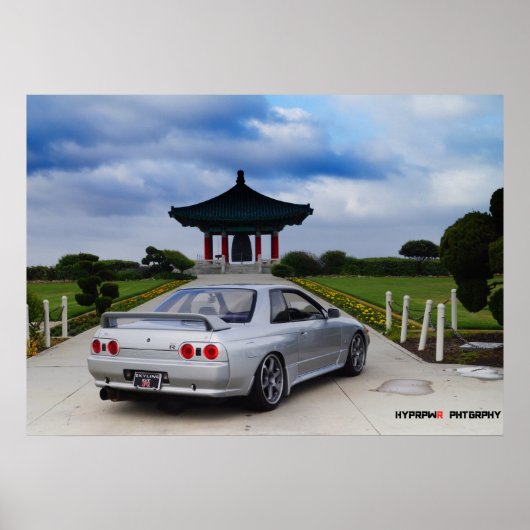 ‚Lucid‘ Nissan GT-R R32 Skyline Vspec Poster (Vorne)