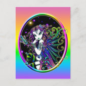 "Lucidia" Celestial Crystal Rainbow Fairy Postcard Postkarte (Vorderseite)