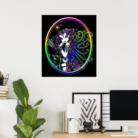 "Lucidia" Crystal Rainbow Fairy Poster (Heimbüro)