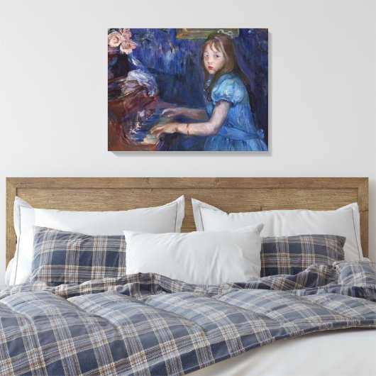 Lucie Leon Piano (von Berthe Morisot) Leinwanddruck (Insitu (Schlafzimmer))
