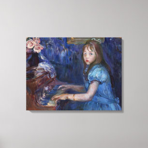 Lucie Leon Piano (von Berthe Morisot) Leinwanddruck